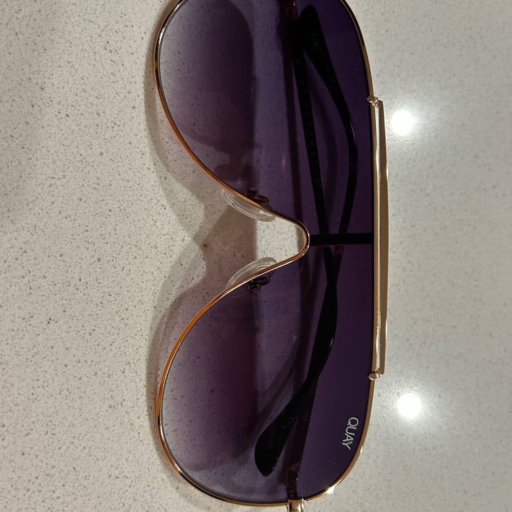 Quay Australia Gold and Purple Sunglasses